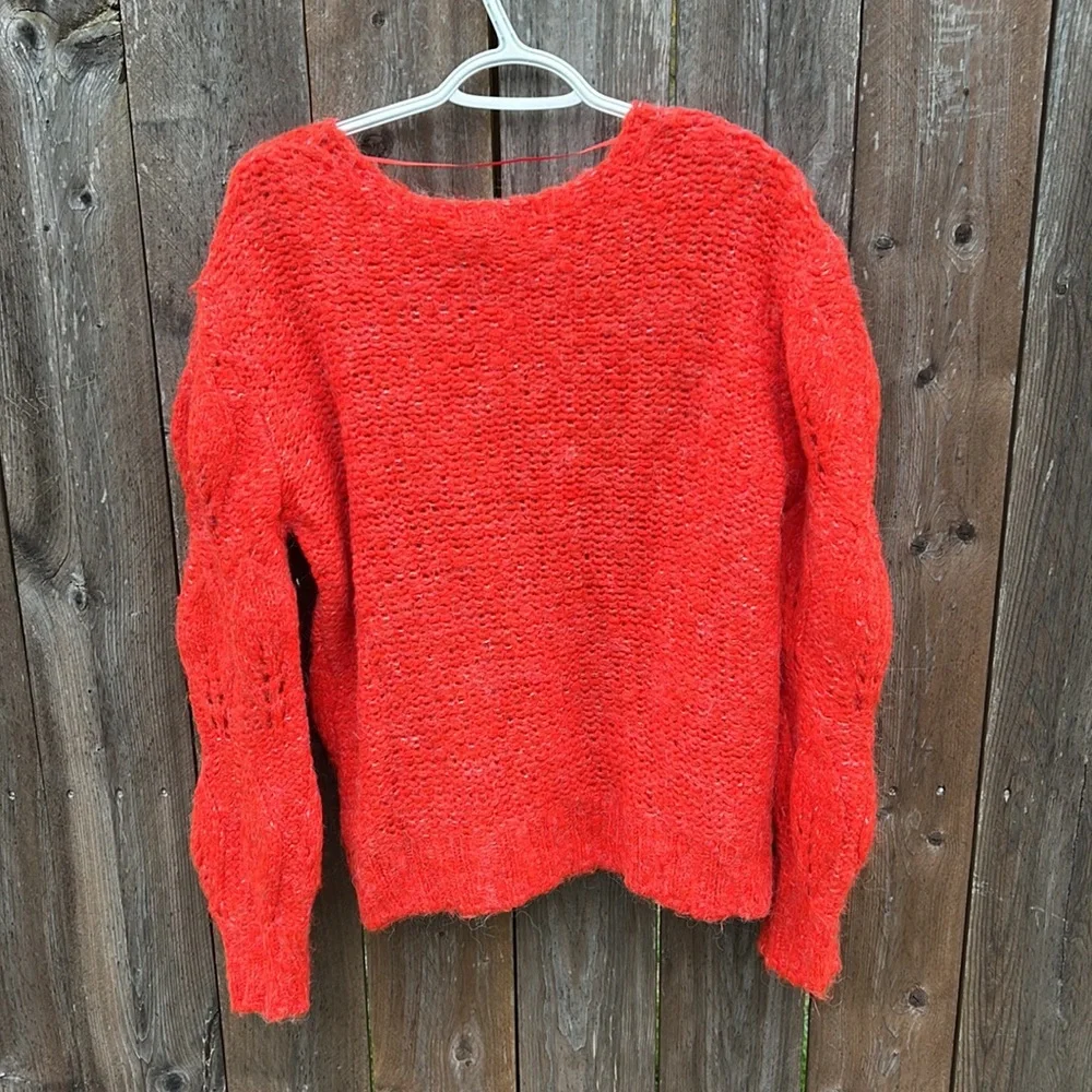 Topshop women’s red sweaters. Size 12 Topshop Red Pointelle  Knit Sweater  NWT